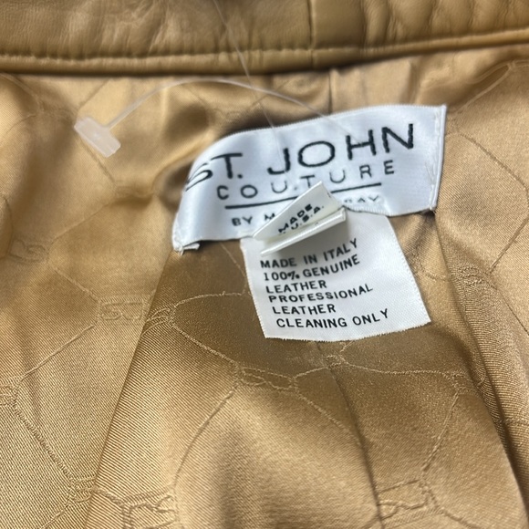 ST. JOHN COUTURE by Marie Gray 100% LEATHER COUTURE PANTS - Picture 1 of 16